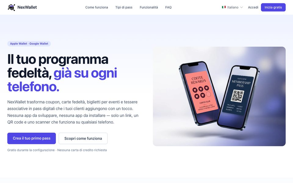 NexWallet — homepage