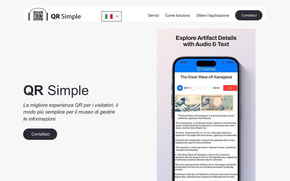 QR Simple — homepage